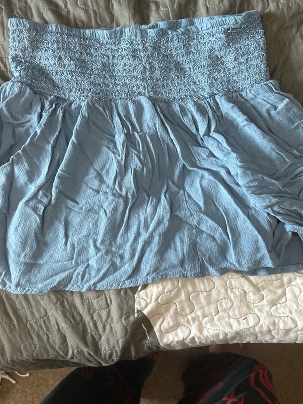 Light Blue Elastic band skirt